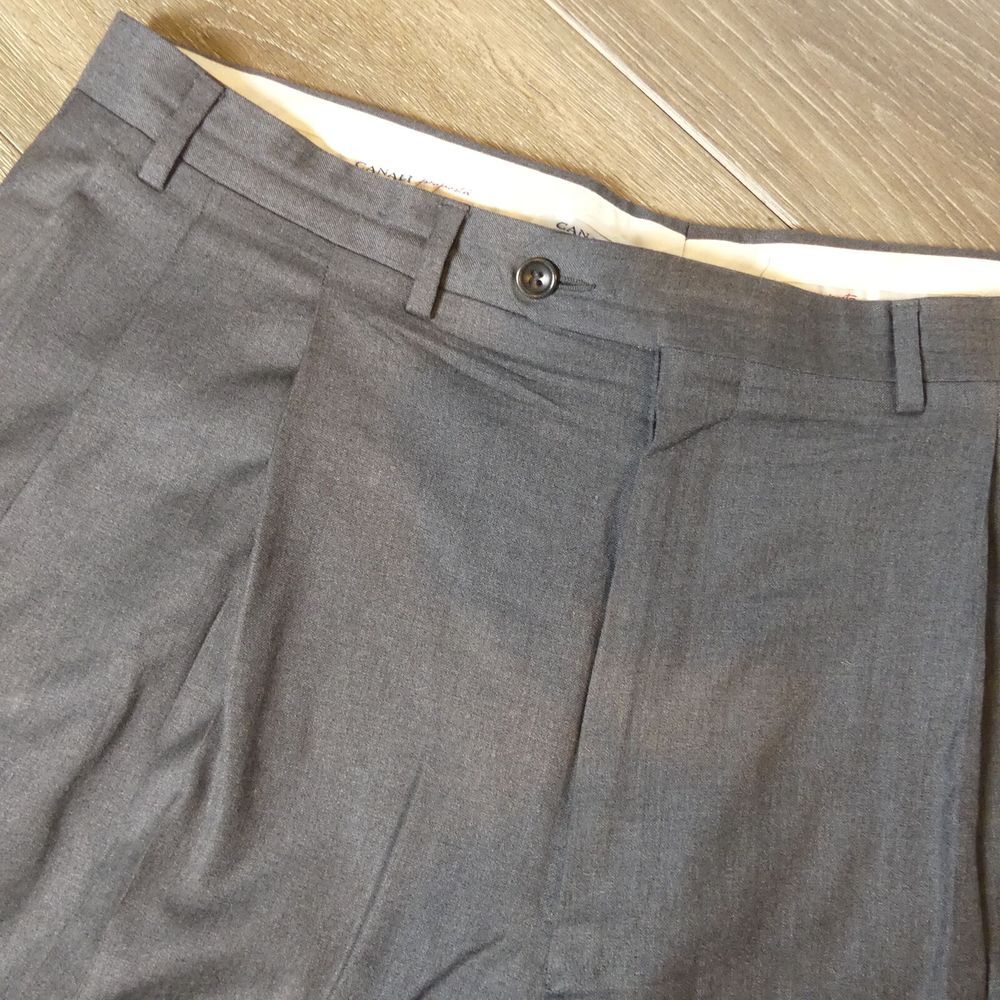 Canali Proposta Wool Dress Pants Gray‎ 39x33